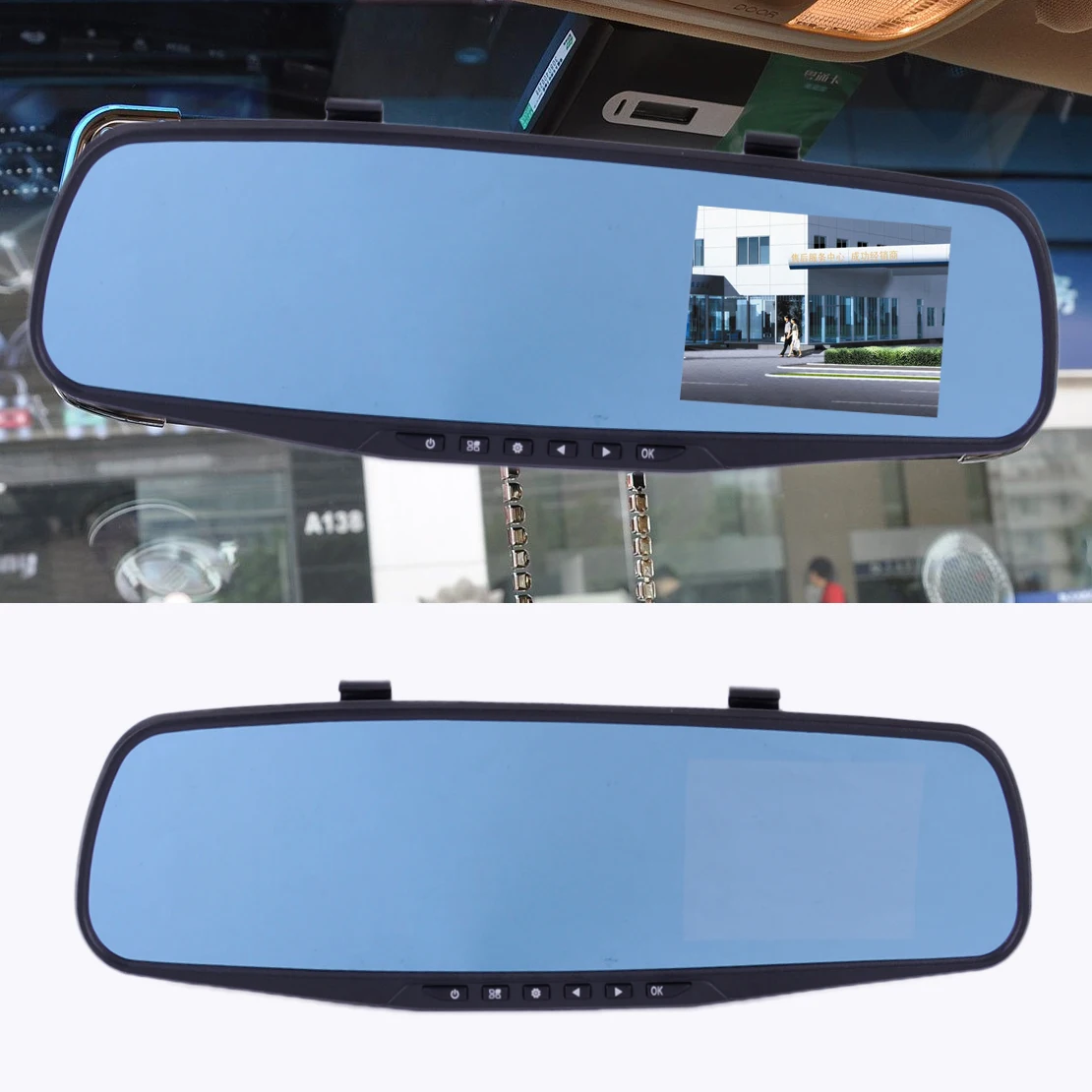 Beler 3," HD 1080P Автомобильный 12V DVR зеркало заднего вида видео рекордер Многоязычная двойная камера заднего вида