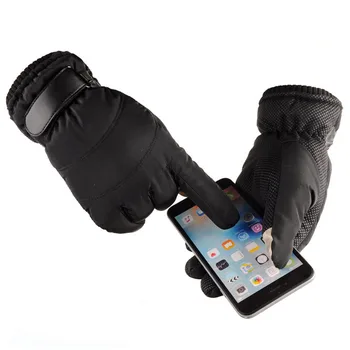 

Waterproof Skiing Gloves Men Warm Gloves Retro Thickened Cold Touchscreen Gloves Plush Cuff Outdoors Anti Skid
