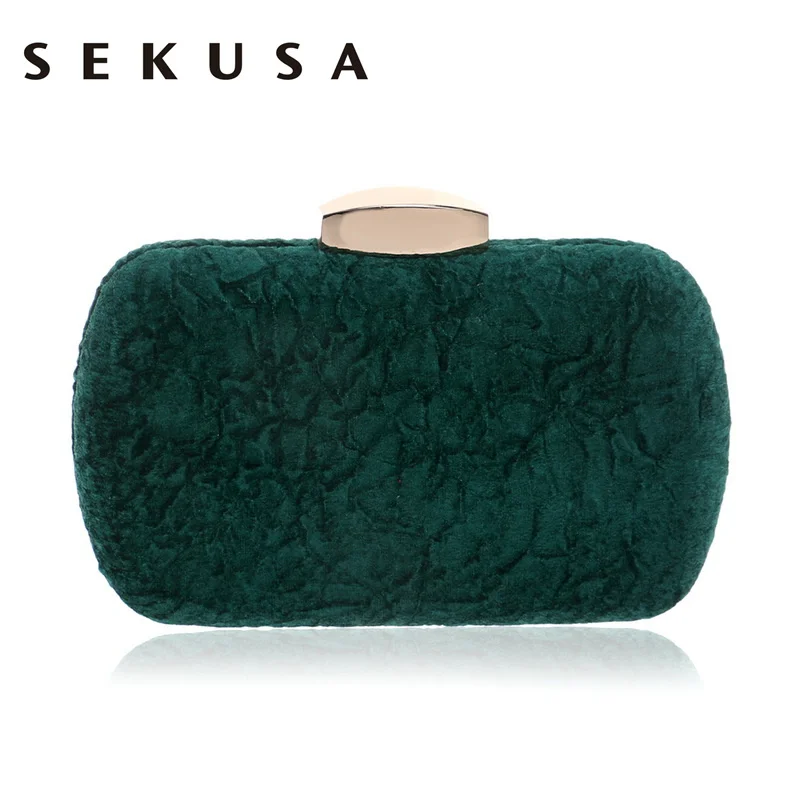 

SEKUSA New Arrival Small Women Evening Bag Metal Chain Shoulder Handbags Mixed Phone Purse Ladies Chain Shoulder Bag