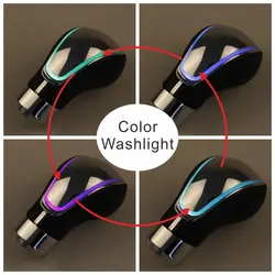 Сенсорный светодиодный свет переключения Ручка Переключения рулевого механизма автомобиля RGB 7-Цвет USB зарядка чехол для коробки передач