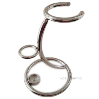 

Shaving Brush Razor Holder Metal Stand Barber Shop Accessory Man Beard Grooming Tool