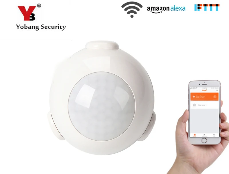 

Yobang Security Wifi Wireless APP Remote Control Infrared Motion Sensor Alarm PIR Motion Dectector For Security at Your home