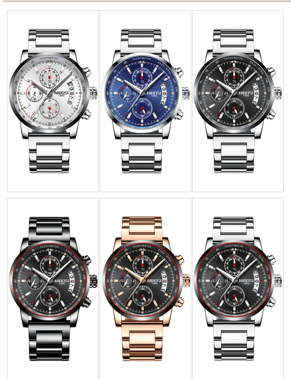 NIBOSI Uhren Herren Quarz Chronographen Analog Watch Men Stainless Steel Top-marke Luxus Leather Watches Sport Relogio Masculino (4)
