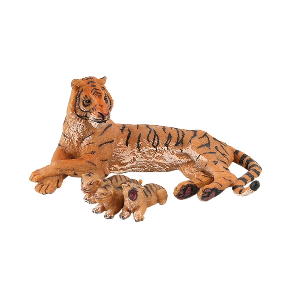 Тигра игрушка животное фигурка орнамент игрушки для детей моделирование дома животных образовательные игрушки A515