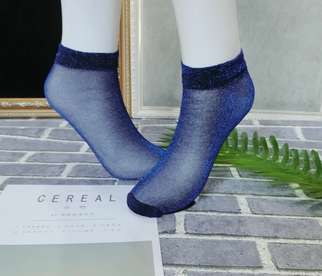 Оптовая продажа 60 пар сексуальная Для женщин леди блеск сетки носки до лодыжки мягкий эластичность марли ажурные носки дышащие
