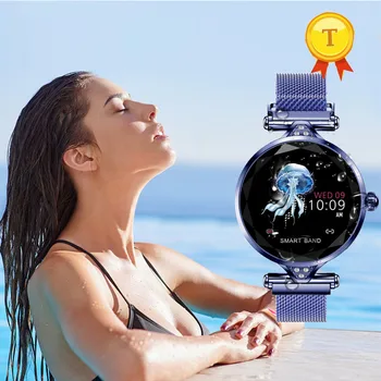 

2019 Waterproof swim Smart Bracelet Women smart wristband Blood Pressure Heart Rate Fitness Tracker Smart Band Female Smartwatch