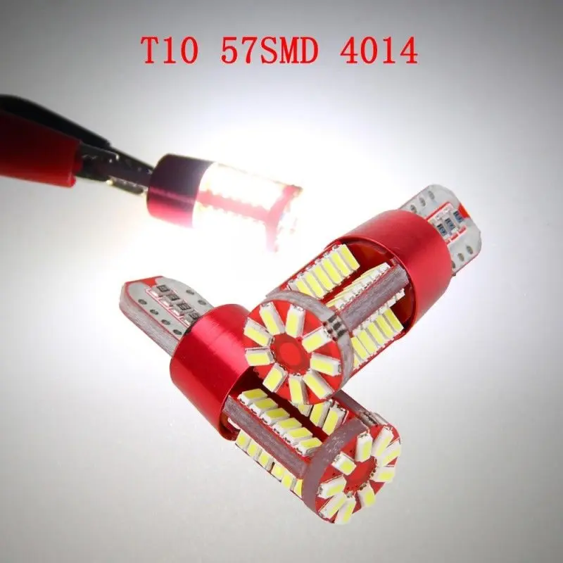 10 шт. T10 T15 501 W5W W16W 168 57SMD светодиодный 3014 Авто Canbus безотказная габаритная лампа габаритный светильник противотуманная лампа заднего хода