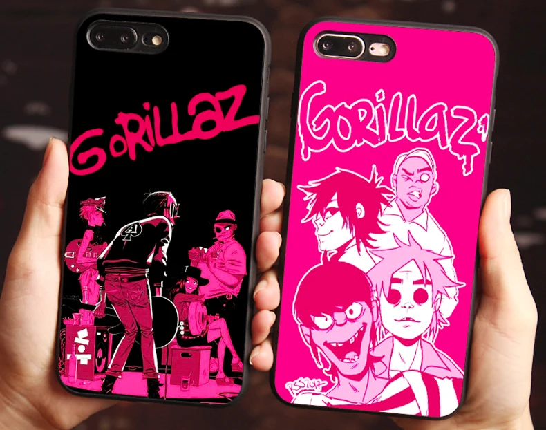 

DK Gorillaz band new fashion phone case for Samsung s8 s9plus S6 S7Edge S5 Black Cover for iPhone 6 6s 7 8plus 5 X XS XR XSMax