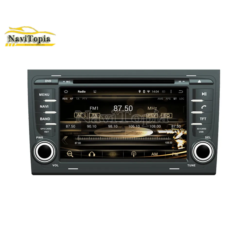 Best NAVITOPIA 4G RAM 64G ROM PX6 Six Core Android 9.0 Car DVD Player GPS Navigation for Audi A4 2002-2008 for SEAT EXEO 2010- 9