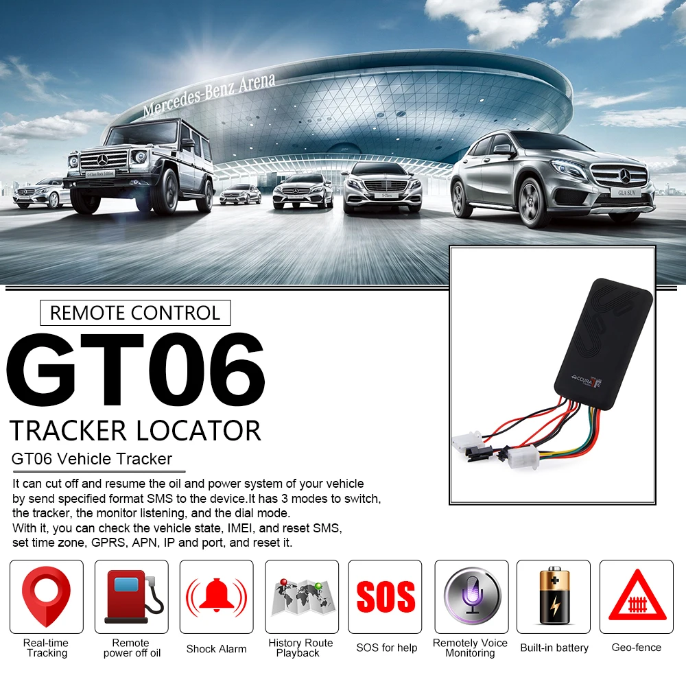 GT06 GPS, трекер, GPRS GSM SMS монитор автомобиля дистанционный Определитель местоположения Управление для мотоцикла скутер дополнительно