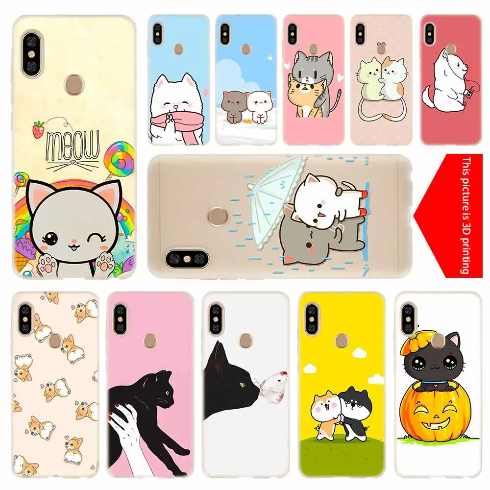 Силиконовый прозрачный чехол Kawaii Molang для Xiaomi Redmi 9A 8A 7A 6A 9AT Note 9 8 7 6 5 Pro 8T 9S|Бамперы| |