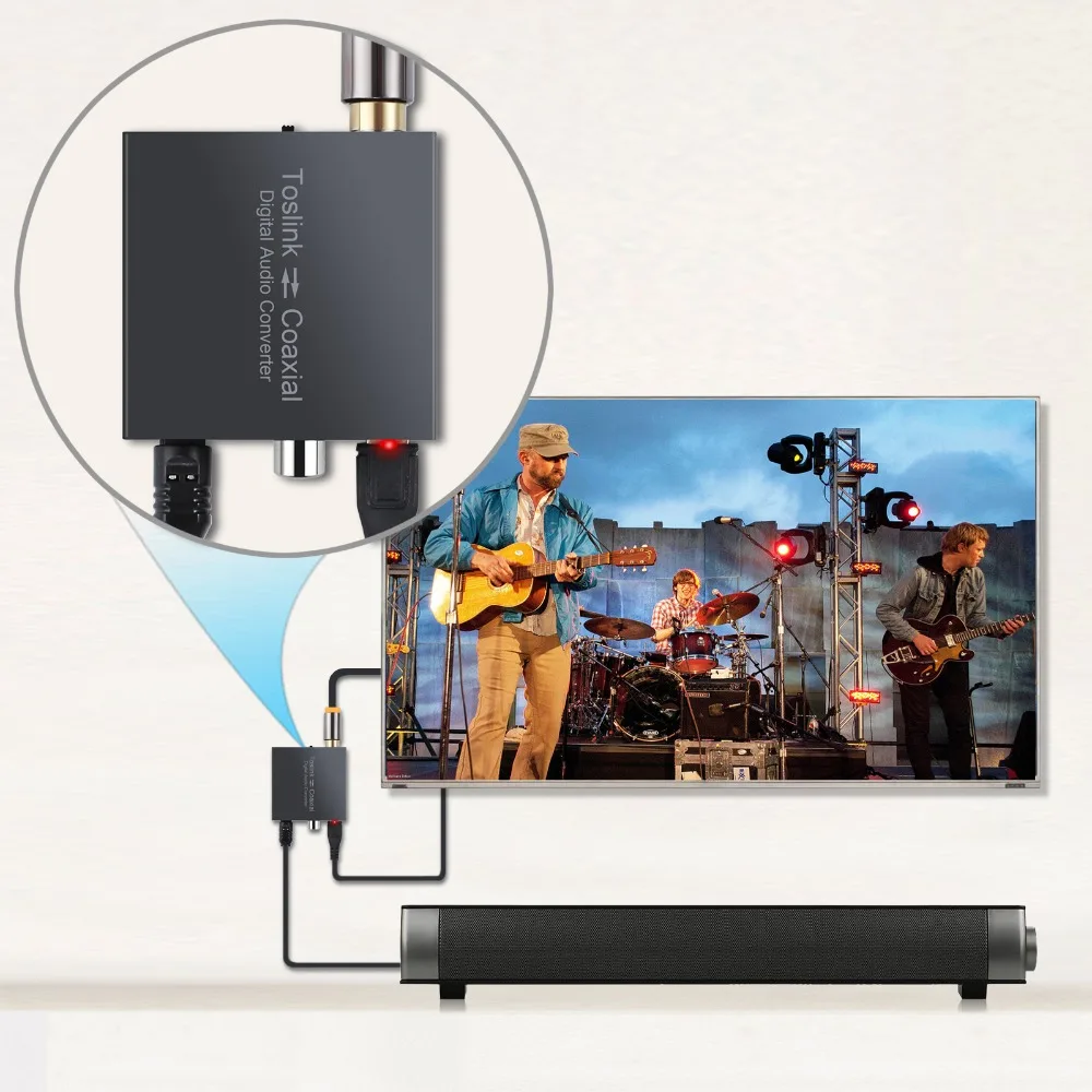 Двунаправленный SPDIF и коаксиальный преобразователь цифровой аудио конвертер
