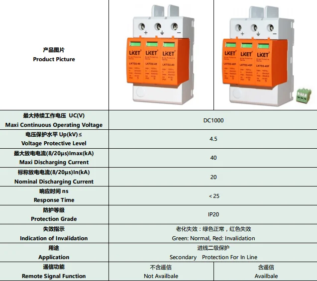 1 шт./лот 3 P DC1000V сглаживатель перепадов напряжения 20/40KA DC ограничитель перенапряжения защитное устройство для солнечного Системы защиты с удаленный сигнал Функция