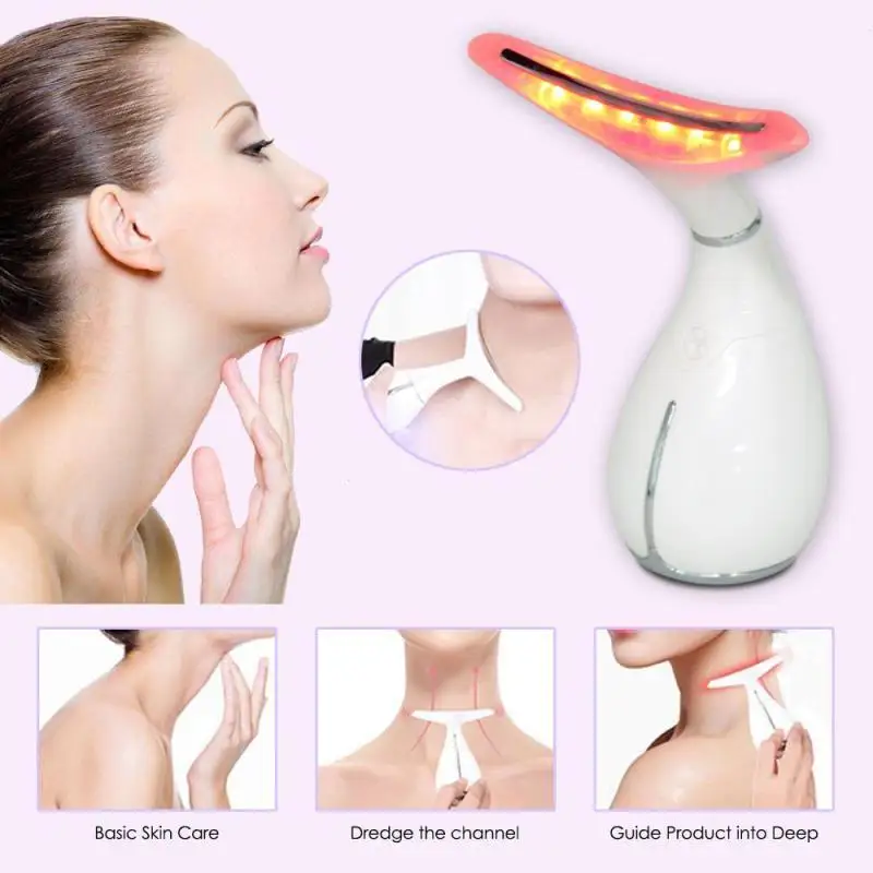 

LED Neck Tighten Skin Lifting Neckline Exerciser remove Wrinkle Anti Ageing Beauty Device Photon Vibration Therapy Z3