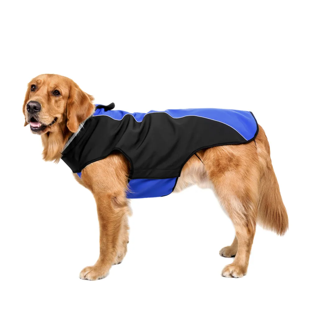 Великолепная одежда для домашних животных, светоотражающая теплая зимняя куртка для собак, мягкая оболочка для больших собак, флисовая подкладка, верхняя одежда для собак