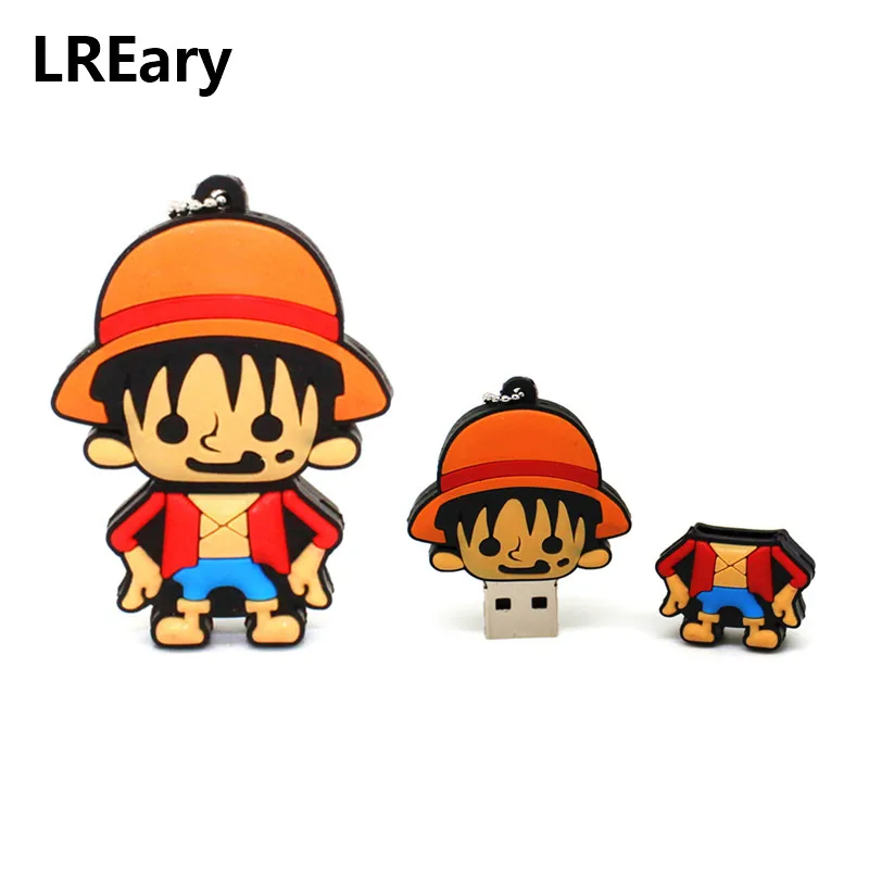 Cartoon One piece usb flash drive pen drive 4gb 8gb 16gb 32gb 64gb USB 2.0 luffy u disk pendrive Nami memory Stick U disk