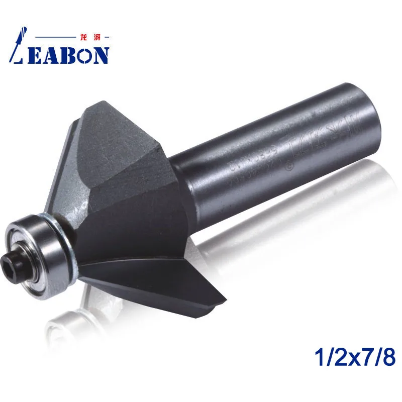 

LEABON Woodworking Tool Chuanmu router bit cove 45 degree Chamfer bit 44.4mm diameter 1/2x7/8