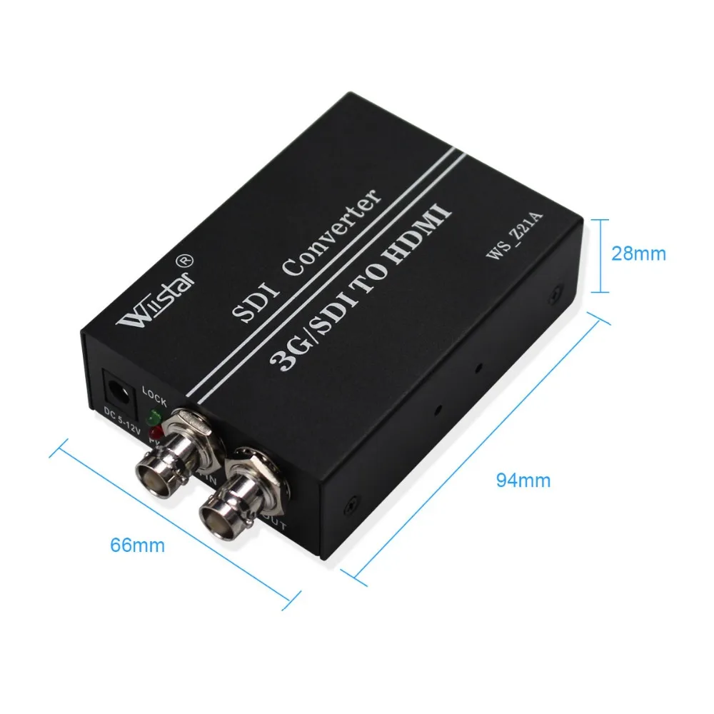  Wiistar SDI to HDMI Converter SD HD 3G SDI with SDI Loop Out BNC to HDMI Adapter 720P 1080P High Qu