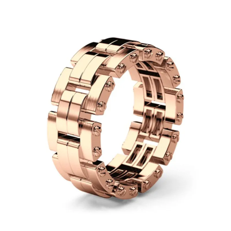 

Modyle 2019 New Brand Silver/Gold/Rose Gold Color Punk Men Hollow Engagement Wedding Ring for Men Dropshipping
