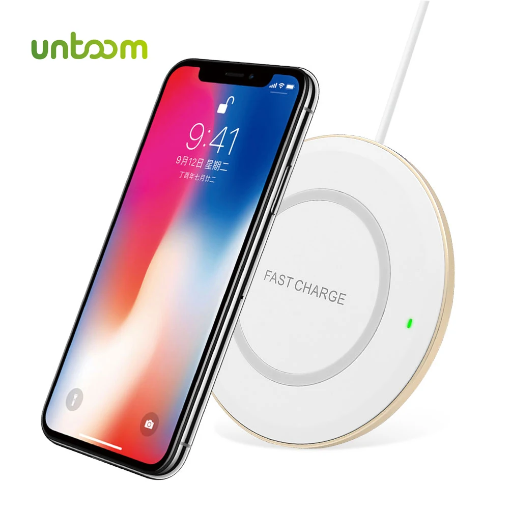 Беспроводное зарядное устройство Qi 10 Вт для iPhone X 8 Plus быстрая Беспроводная