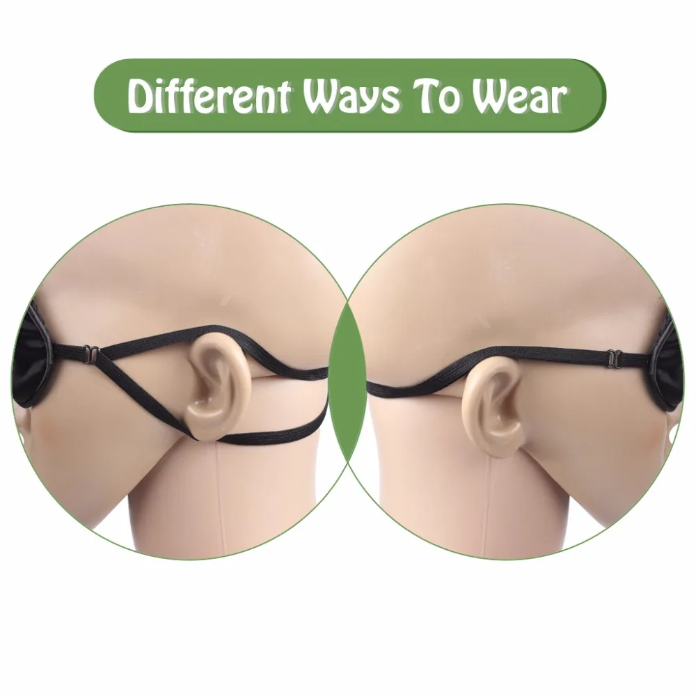 Pure Silk Eye Patch For Adults Amblyopia Obscure Astigmatism Training Strabismus Correction Black (6)