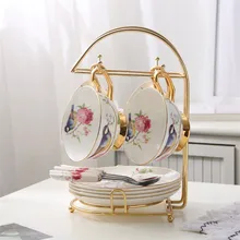 Пасторальный Цветок Птица костяной фарфор чайная чашка блюдце ложка набор 200 мл Британский кафе фарфоровая кофейная чашка Современная керамическая чайная чашка