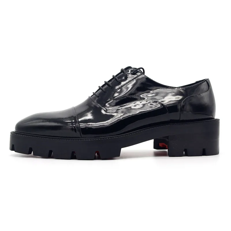 Новые мужские туфли-оксфорды, элегантные однотонные черные мужские официальные туфли из натуральной кожи, высокое качество, офисные модельные туфли для мужчин размера плюс 47