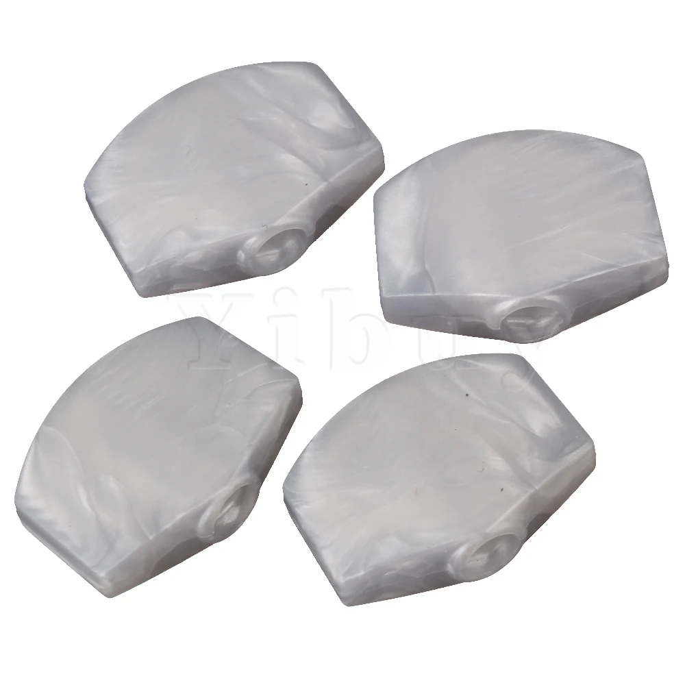 

Yibuy White Pearl Universal Guitar Tuner Machine Head Square Buttons Tuning Key Replacement Pack of 6