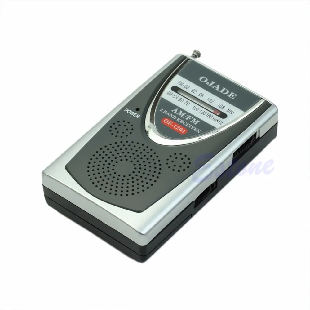 OOTDTY New 2017 arrival Mini Portable Pocket Belt Clip AM FM Radio Receiver 2 Bands DC 3V Hot
