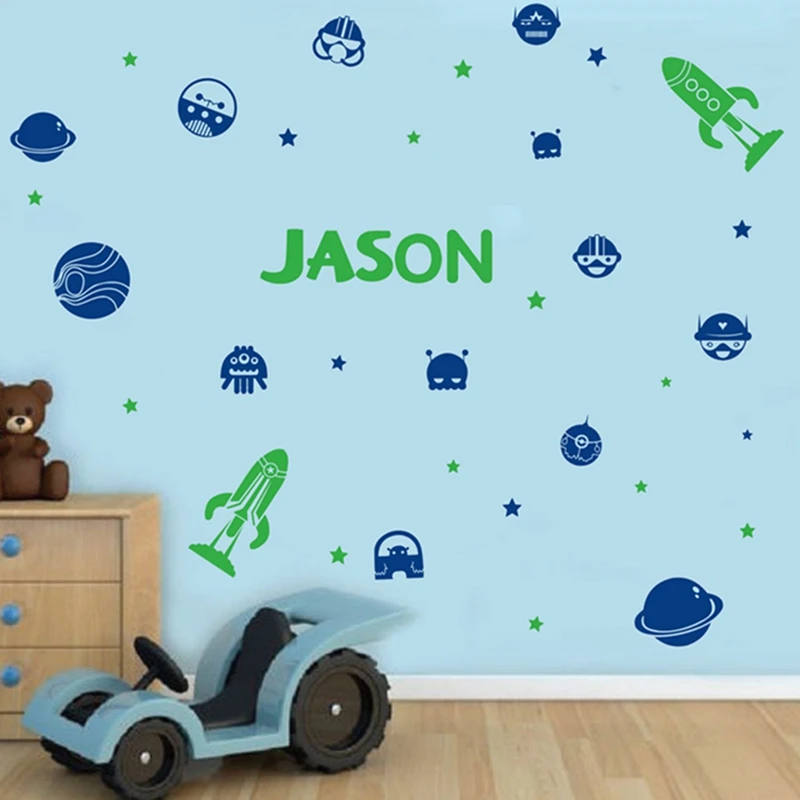 Free shipping large size Customized Personalized Name wall stickers