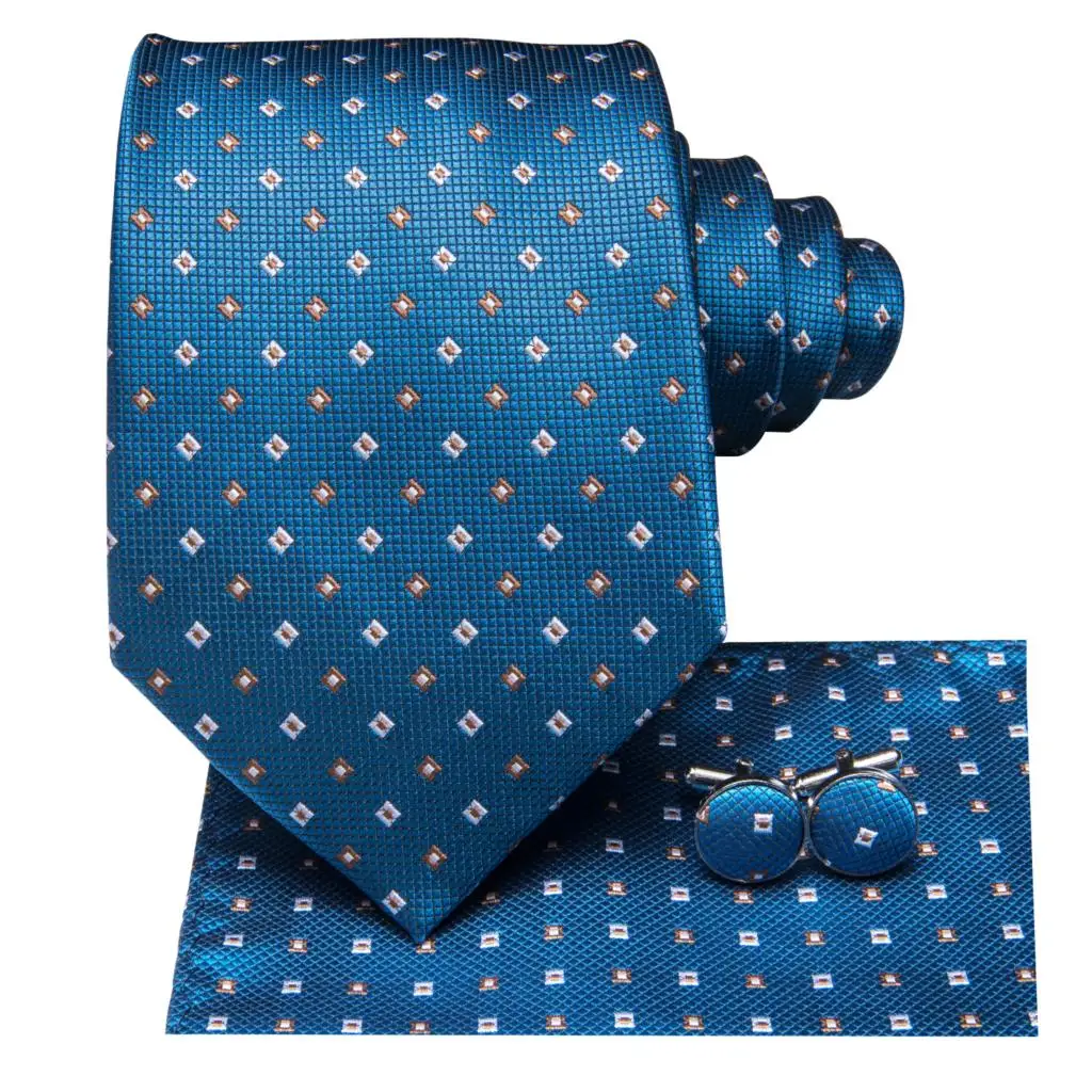 SN-3202 шёлковые мужские галстуки набор галстуков для мужчин галстук для костюма носовой платок запонки Gravatas синие галстуки для мужчин свадебные Vestidos Corbatas