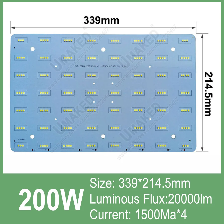 Полная мощность 200 Вт Светодиодный прожектор PCB с SMD2835 светодиодный pcb плата, 50 Вт 100 Вт 150 Вт алюминиевая пластина база для Светодиодный прожектор