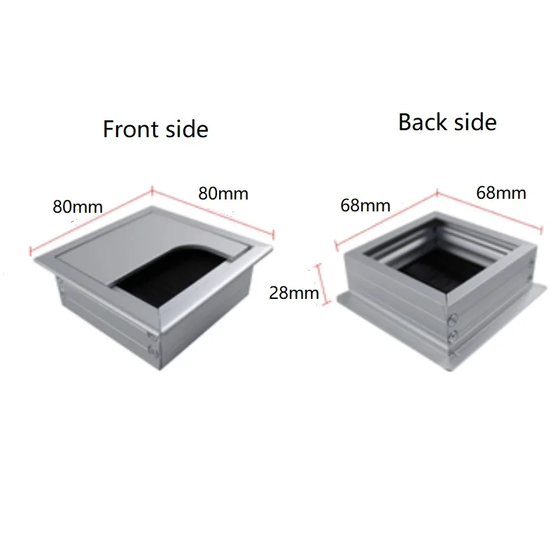 2 шт./лот 80x80 мм стол из алюминиевого сплава стол площадь Кабельная коробка отверстие крышки Выпускной канал