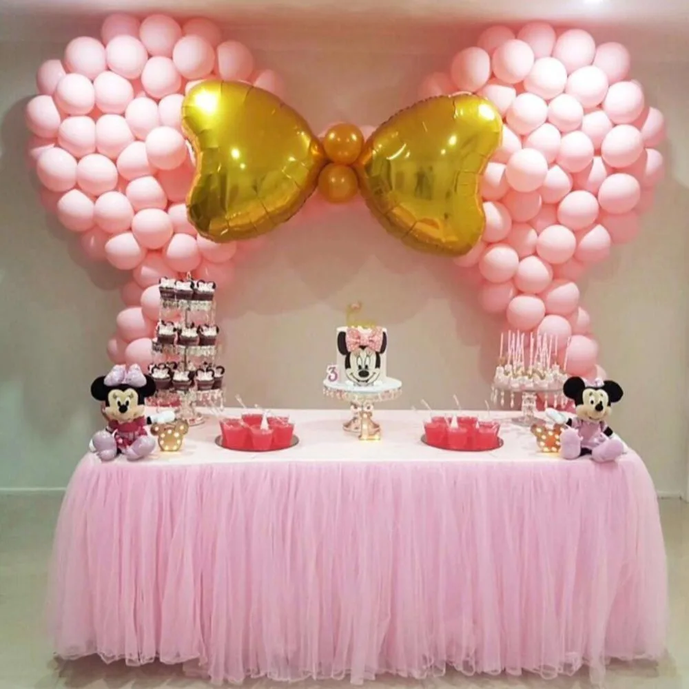 

4pcs/lot bowknot Heart Shape Aluminum Foil Balloons for Birthday Party decoration Helium Balloon Wedding Decoration Pure Globos