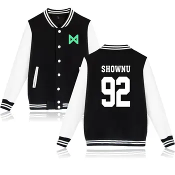 

LUCKYFRIDAYF MONSTA X fashion pocket button Baseball Jacket men women Hoodies Sweatshirts casual Long Sleeve Jackets coats tops