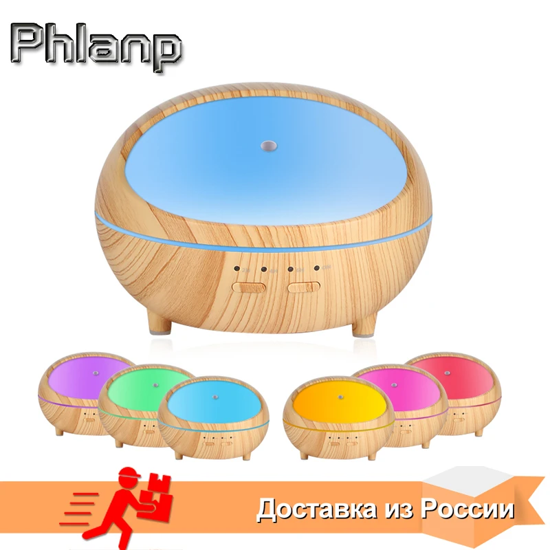 

Phlanp LED Wooden Air Humidifier Essential Oil Aroma Lamp Aromatherapy Electric Diffuser Ultrasonic Cool Mist maker for home