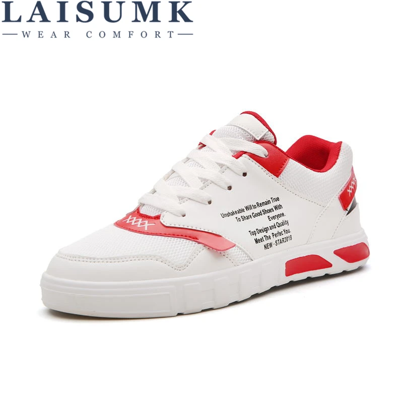 

LAISUMK Men Casual Shoes Fashion Summer Autumn Breathable Leather Mesh Shoes Male Designer Flat Leisure Footwear Walking Shoes