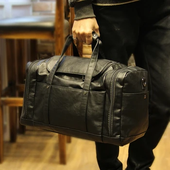 

Xiao.P New Pu Leather Men's Travel Bags Large Capacity Men Messenger Bags Travel Duffle Handbags Brand Men's Shoulder Bags XP013