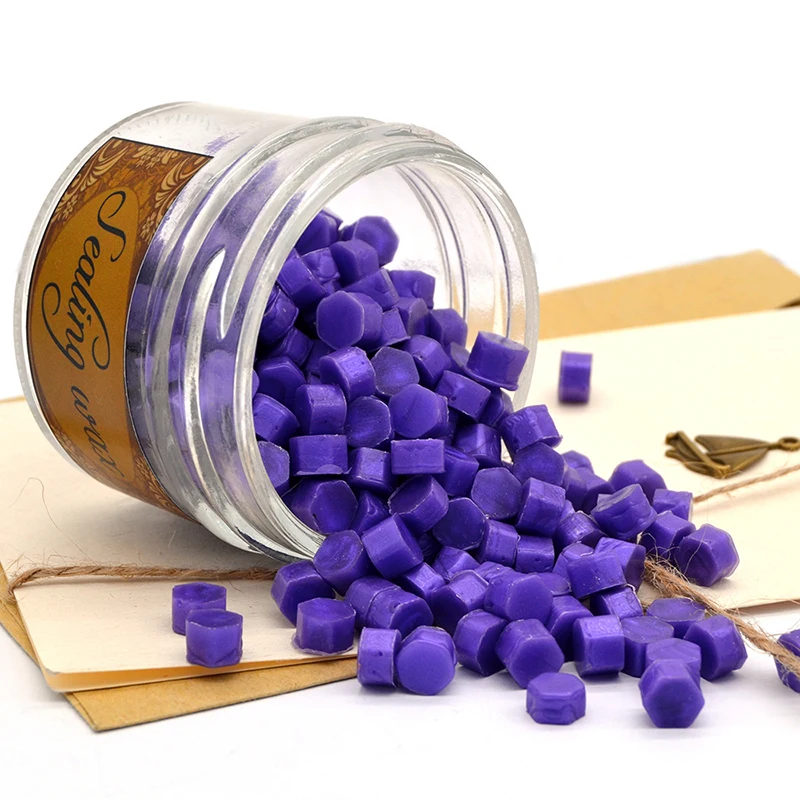 300 Pcs Hexagon Sealing Wax Beads Tablet Strip Sticks Seal Wax Stamp