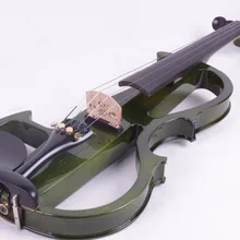 4/4 темно-зеленая струнная электрическая скрипка высокого качества