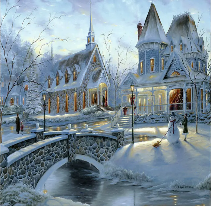 5D-DIY-Diamond-Painting-Snow-Castle-Landscape-Cross-font-b-Stitch-b-font-font-b-patterns