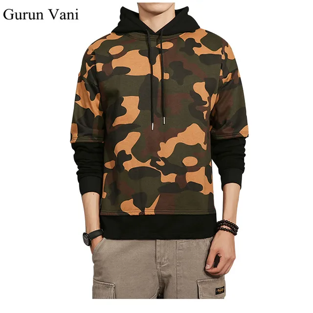 2018 nueva moda Otoño Invierno hombres camuflaje sudaderas