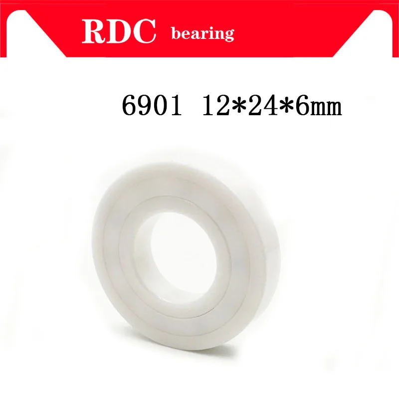 Free Shipping  6901 12X24X6 mm High speed double sided sealed ceramic bearings with seals (dust cover)  of  12*24*6mm