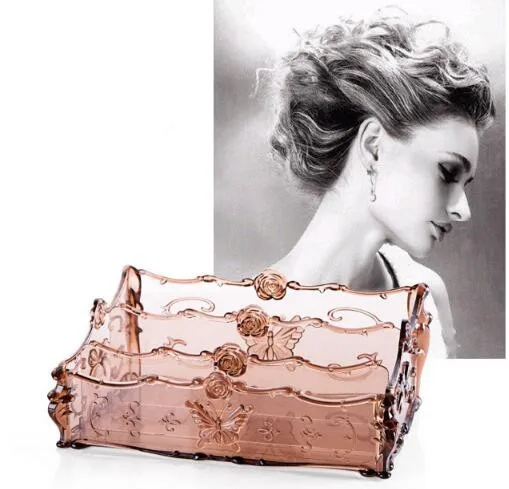 1PC Makeup Organizer for Cosmetics Storage Box Rack Make Up Transparent Boxes Lipstick Nail Polish Brush Holder OK 0673 | Дом и сад