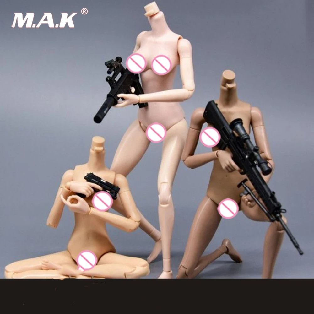 

1/6 Female Flexible Action Figure pale/yellowish/suntan Color Middle Breast Body for Kumik HT Head Collectible Doll Toys