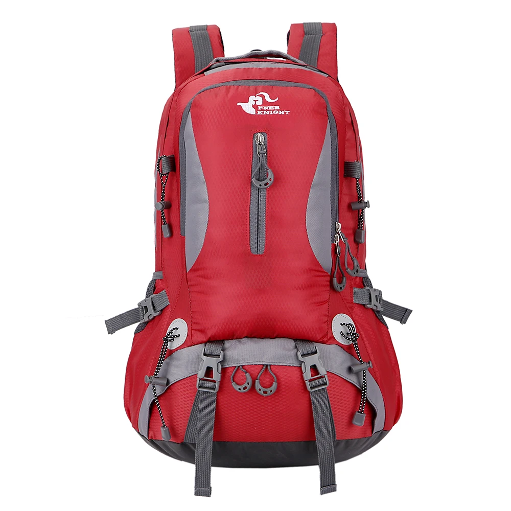 Уличные сумки 40L водонепроницаемая сумка для походов рюкзак для уличного спорта путешествия ноутбук рюкзак для мужчин и женщин - Цвет: Красный цвет
