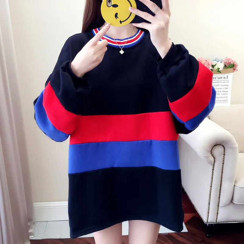 Mr.nut new Korean version of the long hoodie women's lazy wind loose long-sleeved Harajuku hoodie Mr.nut new Korean version of the long hoodie women's lazy wind loose long-sleeved Harajuku hoodie