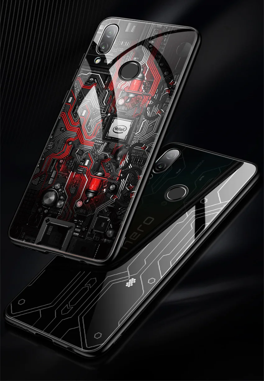 Aixuan for Xiaomi Redmi Note 7 Pro Glass Case Coque Silicone Shockproof Luxury Tempered Glass Cover For Xiaomi Redmi Note 7 (1)