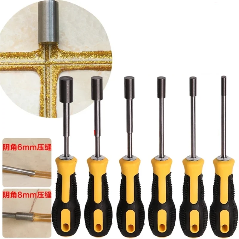 

Tile Beauty Sewing Tool Floor Gap Grouting Glue Flattening Tungsten Steel for Tile Pressure Seam Scraper Construction Tools