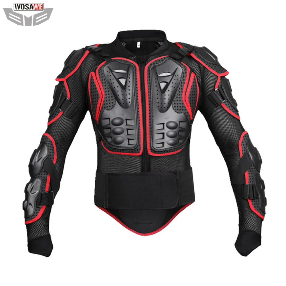 

Wosawe Motorcycle Body armor Protector Motocross back support Spine Chest Guard Protective Jacket MOTO Off Road Protection Gear